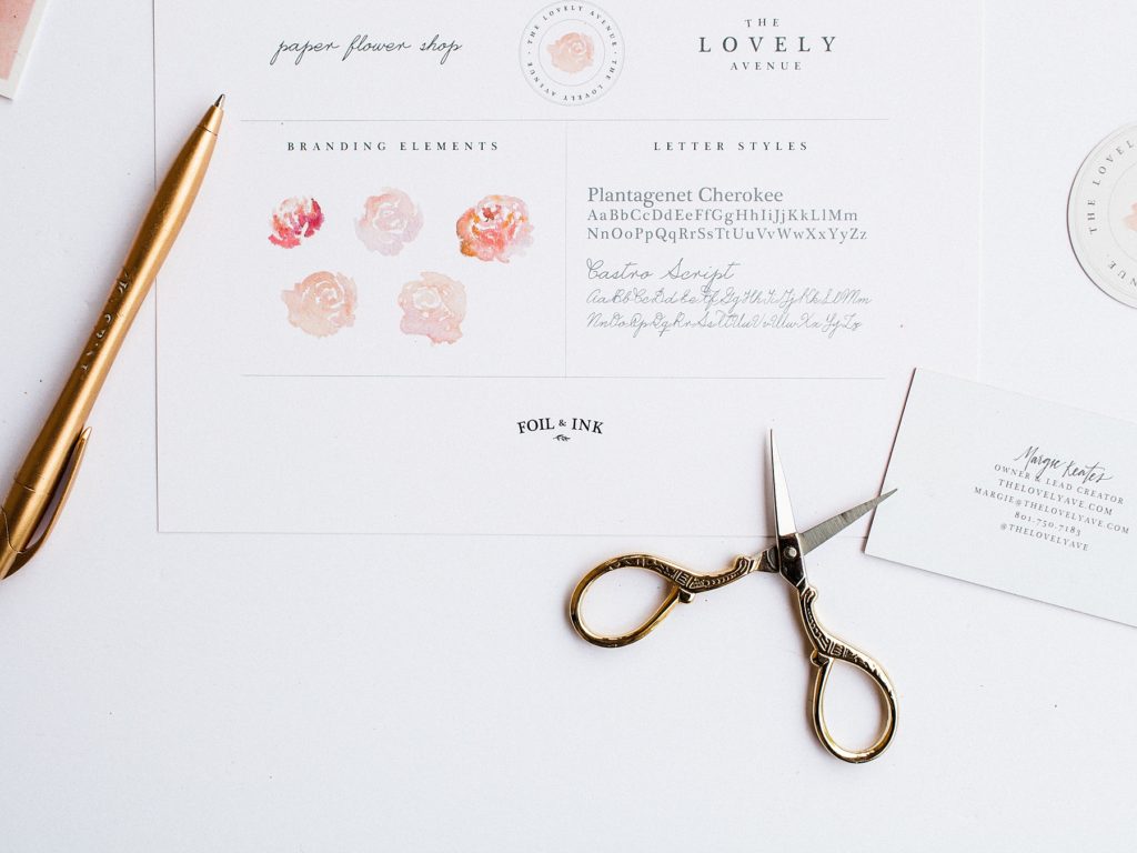 foil-and-ink-custom-branding-lovely-ave-cream-gray-gold-pink