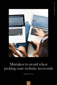 A graphic with keyword tips