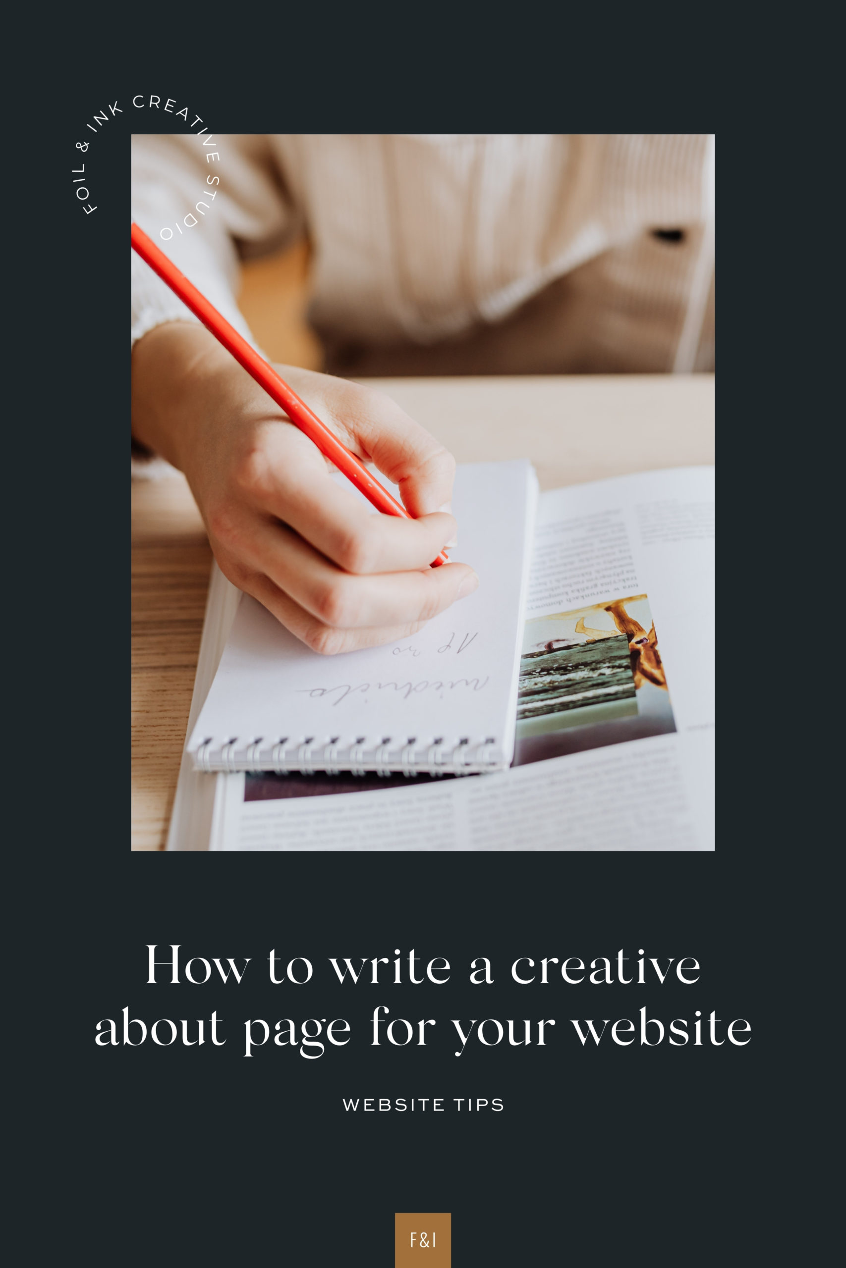 Creative about page examples and 3 tips for inspiration - Foil & Ink